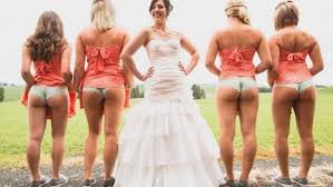 Bridesmaids mooning